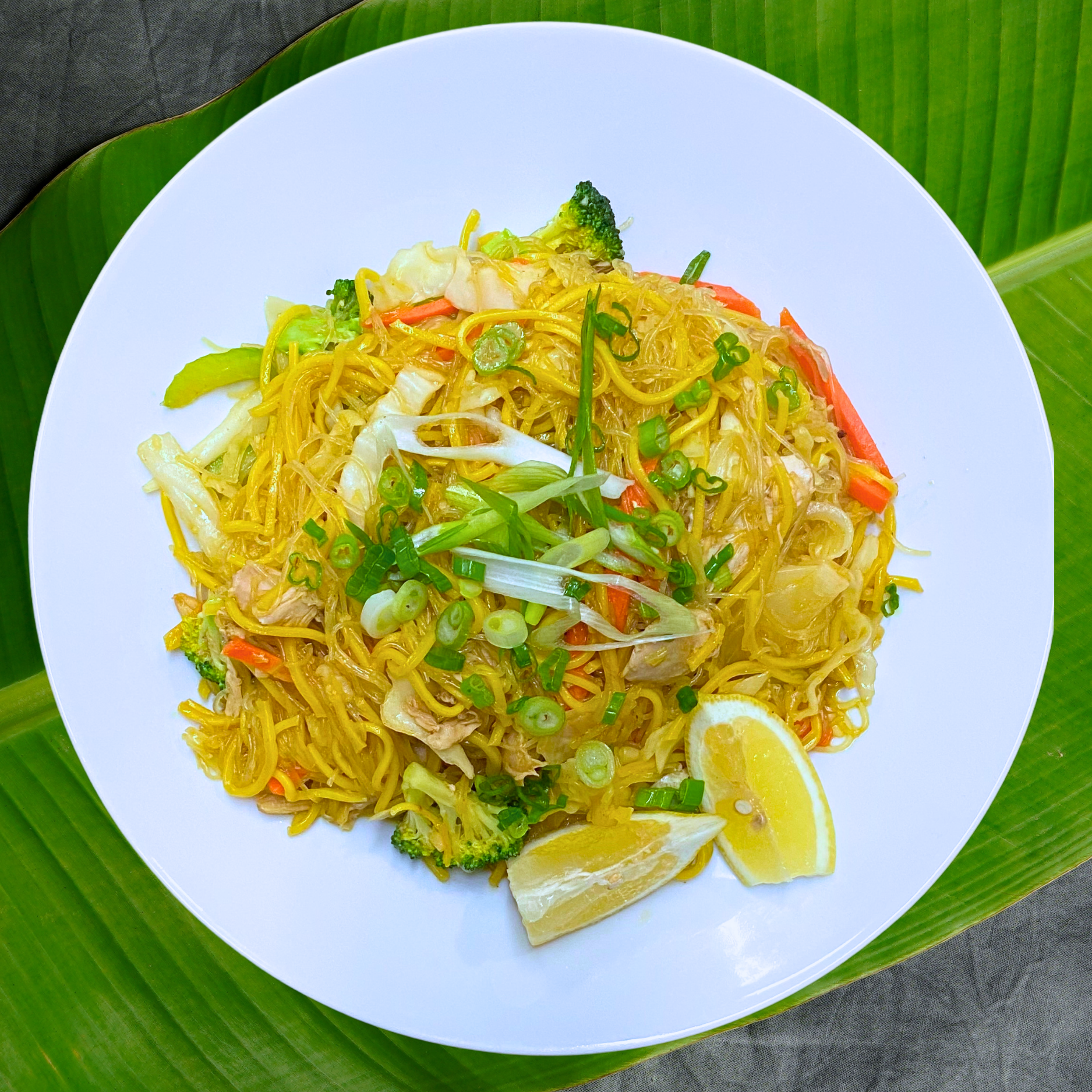 Mixed Pancit - Traditional Filipino stir-fried noodles with vegetables and meat